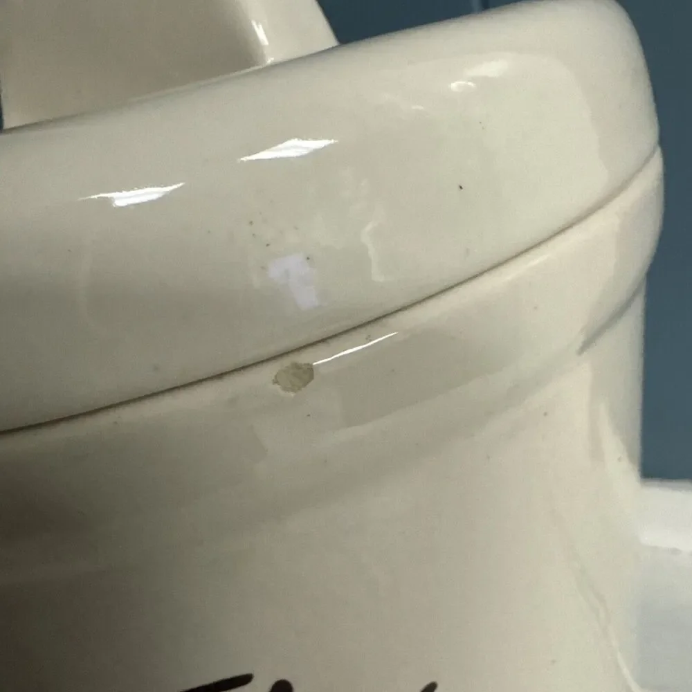 Vtg‎ Califonis Pottery Rainbow 9” Ceramic Cookie Jar Have a Happy Day… Today!